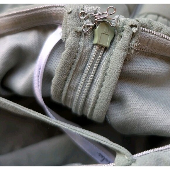 Lulus Jehona Sage Brush Pleated Tiered Maxi Dress Bridesmaid Medium - Picture 9 of 10